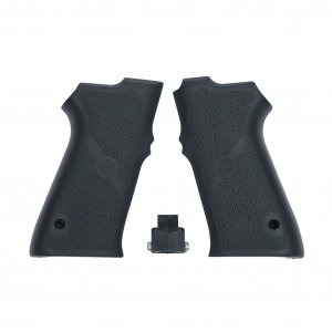 Hogue 40010 S&W 5900 Series Rubber Grip Panels Black