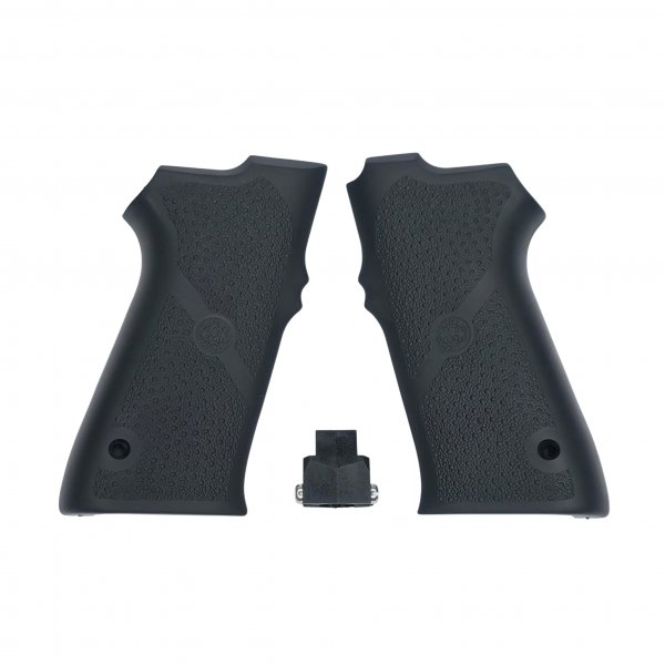 Hogue 40010 S&W 5900 Series Rubber Grip Panels Black