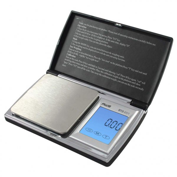 American Weigh Scale AMWBT2201 Digital Gram Jewelry Scale Black 200 X 0.01 G