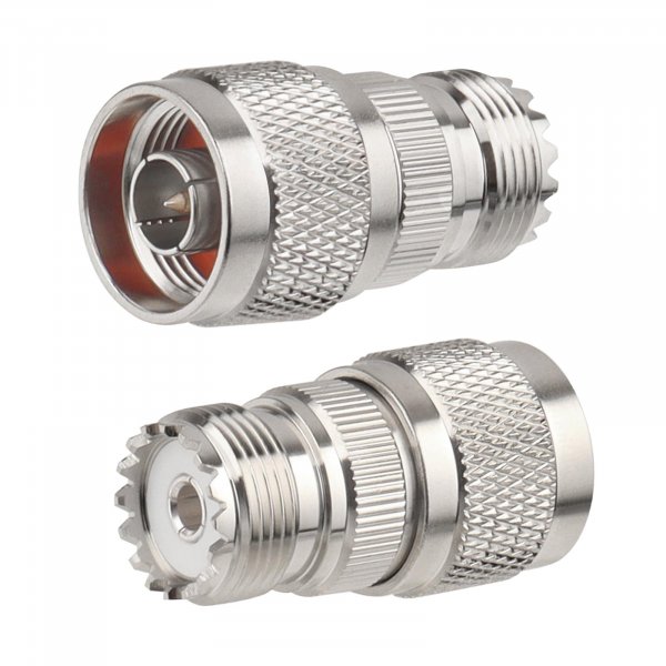 MOOKEERF 2 Pack N Male to UHF Female SO-239 Connector Adapter N Connector to PL-259 SO239 RF Coaxial Cable Adapter