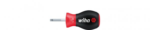 Wiha 30255 SoftFinish Cushion Grip Stubby Slotted Driver 5.5mm x 25mm