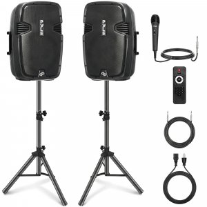 Pyle PPHP1249KT 1,800-Watt Bluetooth Active/Passive Dual Speaker System Kit