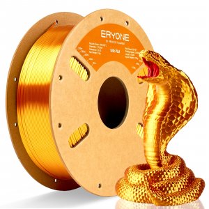 ERYONE Silk PLA Filament for 3D Printer 1.75mm +/- 0.03mm, Shiny Filament 1kg (2.1lbs)/Spool, Liquid Gold