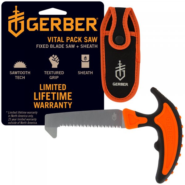 Gerber Vital Pack Compact Folding Saw for Camping and Survival with Sheath