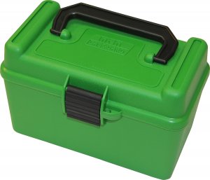 MTM H50RM10 Deluxe Ammo Box 50 Rounds 22-250/243/308 (Green)