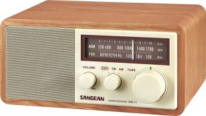 SANGEAN SNGWR11 Wood Cabinet AM/FM Tabletop Radio