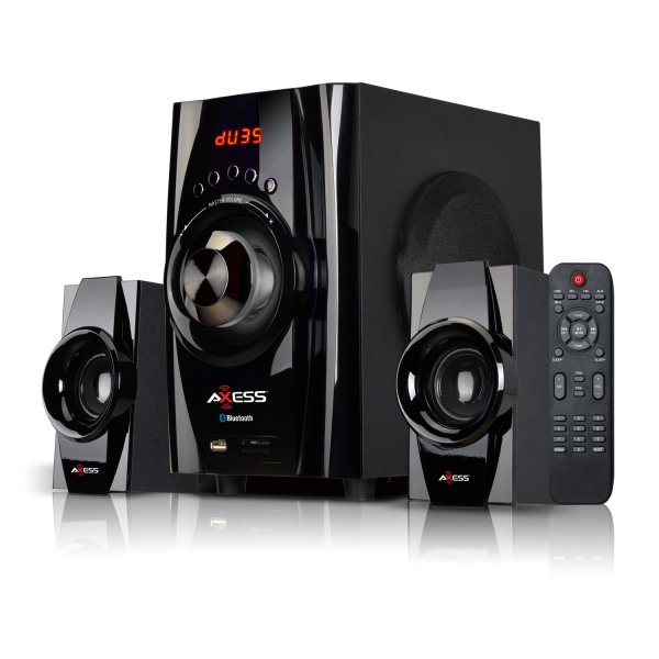 Axess MSBT3901BK Bluetooth Mini System 2.1-Ch Home Theater Speaker System Black