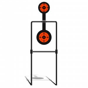 Highwild 3/8 Inch Thick Double Spinner Shooting Targets - Auto Reset Steel Target - for Centerfire Handguns Up to .44 Magnum