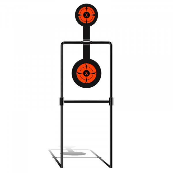 Highwild 3/8 Inch Thick Double Spinner Shooting Targets - Auto Reset Steel Target - for Centerfire Handguns Up to .44 Magnum