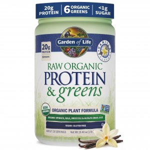 Garden of Life Raw Organic Protein & Greens Powder, Vanilla, 20 Servings