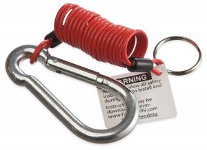 Fastway 80012140 Retail Pack 4' Zip Breakaway Coiled Cable W/Snap Ring