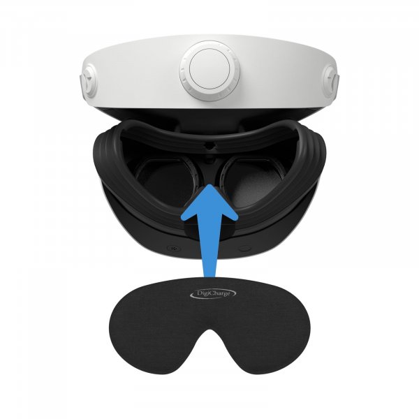 Digicharge Lens Protective Cover for PS VR2, PS VR 2 Glasses Cap, PSVR2 Protector Dustproof & Anti-Scratch Lens Shield, 14mm Thick Foam, Protects All Headset from Dust including sensor, Not Just Lens