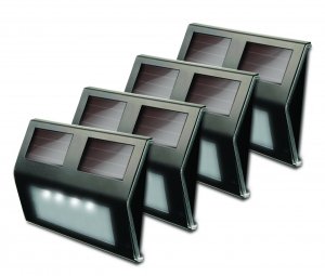 Maxsa Innovations 47334-BZ Solar LED Deck Light, 4 pk (Bronze Finish)