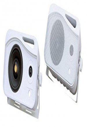 Pyle PLMR26 5'' 500 Watt 3-Way Weather Proof White Mini Box Speaker System
