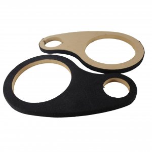 Nippon RING8CTW 8" Black Carpeted Wood Ring pair