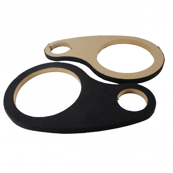 Nippon RING8CTW 8" Black Carpeted Wood Ring pair