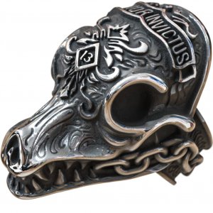 MYAROMA FINDINGS 316 Men's Rings Stainless Steel Oxide Morior Death Before Defeat Days Gone Biker Ring Size11.5
