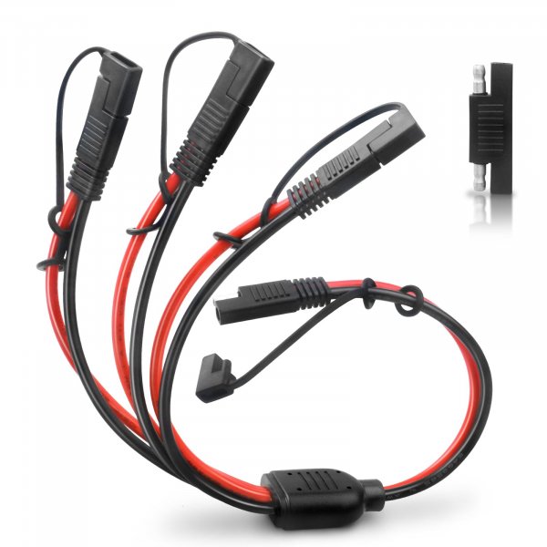 PAEKQ 10AWG SAE Y Splitter Cable, 1 to 3 SAE Quick Disconnect Adapter