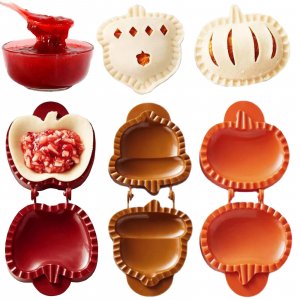 Dough Presser Pocket，Mini Pie Molds,One-Handed Cookie Maker, 3 Shape Christmas Handmade Pie Molds. (Autumn hand-dispatched)