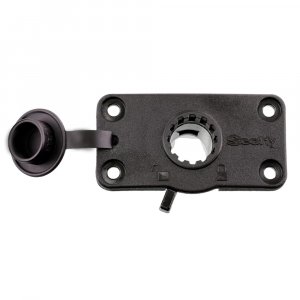Scotty #244L-BK Locking Flush Deck Mount w/ Rain Cap (Black)