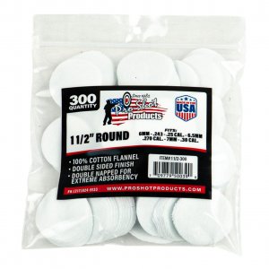 Gun Cleaning Patches - 300 Count - 1 1/2 Inch - Round