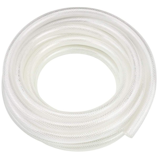EASTRANS 3/8" ID x 10ft High Pressure Braided Tubing Clear Vinyl Hose