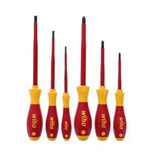 Wiha 32092 Insulated Screwdriver Set, 6-Piece 1000V Electrician Tool Kit