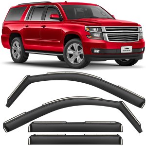 Voron Glass in-Channel Extra Durable Rain Guards for Chevrolet (Chevy) Suburban 2015-2020, Window Deflectors, Vent Window Visors, 4 Pieces - 200539