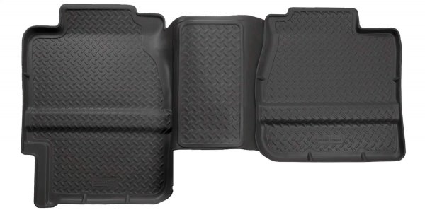 Husky Liners Classic Style Floor Mats | Fits 1988-1999 Chevrolet/GMC C1500/K1500 Extended CAB ONLY, Fits 1988-2000 Chevrolet/GMC C2500/C3500/K 2500/K3500 | 2nd Row, 1-pc Black - 61101HUL