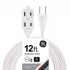 GE 51954 3-Outlet Extension Cord, 12ft