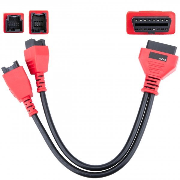 12+8 Pin Connector to OBD2 Adapter, Secutiry Gateway Bypass Cable, 12+8 Cable Suitable for Chrysler SGW Equipped FCA Vehicles for Diagnostic, Fit for Scanners MK808 MK808S MX808 MS906 Pro MS908S