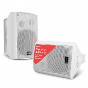 Pyle PDWR51BTWT 5.25" Indoor/Outdoor Wall-Mount Bluetooth Speaker System (White)