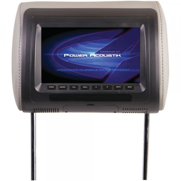 Power Acoustik H71CC Loaded Headrest w/ 7" Monitor