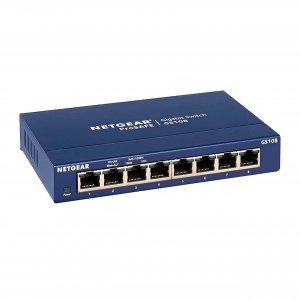 NETGEAR 8-Port Gigabit Ethernet Unmanaged Switch (GS108) - Desktop or Wall Mount