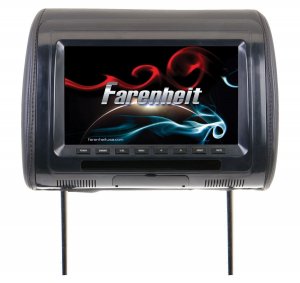 Farenheit HR91CC Universal 9 Headrest (Single) w/3 Color Skins & IR/FM