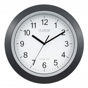 La Crosse Technology WT-3129B 12" Black Atomic Wall Clock