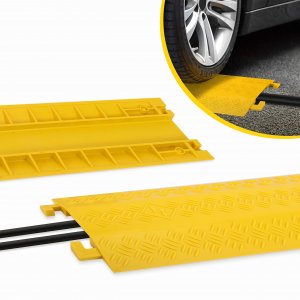 Pyle PCBLCO22 Cable Protective Cover Ramp, Cord/Wire Concealment Protection Track, Extra Wide