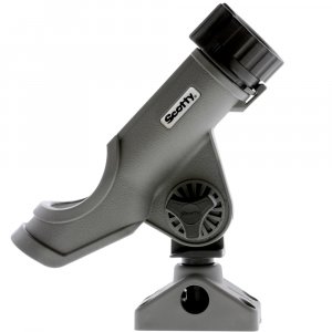 Scotty 0230GR Power Lock Rod Holder with Combination Side/Deck Mount, Gray