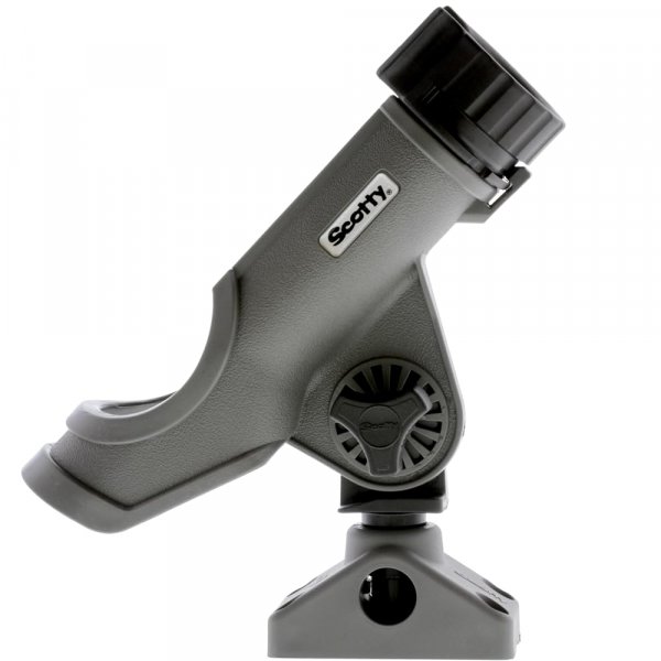 Scotty 0230GR Power Lock Rod Holder with Combination Side/Deck Mount, Gray