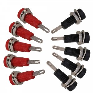 2mm Multimeter Probe Binding Post Banana Jack Panel Mount Pack of 10