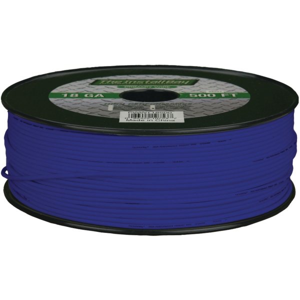 InstallBay by Metra Primary Wire, 18 Gauge, Blue, Copper, 500ft, 3.5 Pounds