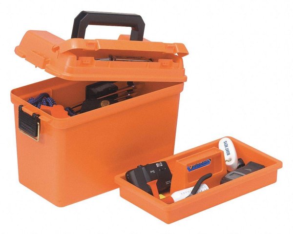 Plano 181250 Emergency Supply Box with Large  Orange