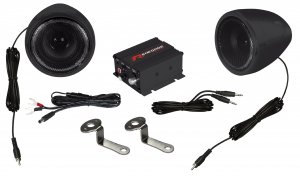 Renegade RXA100B Motorcycle Kit Speaker and Amplifier 100W Max Black