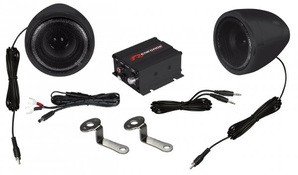 Renegade RXA100B Motorcycle Kit Speaker and Amplifier 100W Max Black