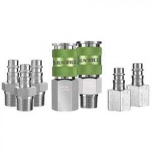 Flexzilla A53657FZ Pro High Flow Coupler  Plug Kit 3/8In Npt 1/4In Body 7 Pc