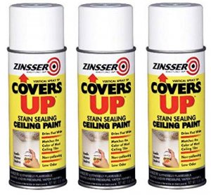 Zinnser 03688 Covers Up Stain Sealing Ceiling Paint, White, 13 Ounce (Pack of 6)