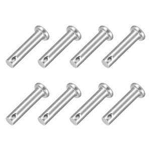 uxcell 8Pcs 1/4" x 1" Single Hole Clevis Pins, 304 Stainless Steel Flat Head Clevis Pins Hitch Pin for Trailer Latch, Mechanics Repair, Furniture Installation, Industrial Equipment