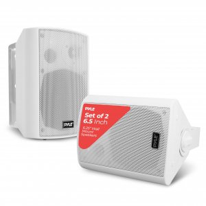 Pyle PDWR61BTWT 6.5" Indoor/Outdoor Wall-Mount Bluetooth Speaker System (White)