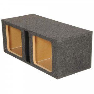 QPower QHD212VSQ Empty Woofer Box Dual 12" MDF Vented Bass Box Square
