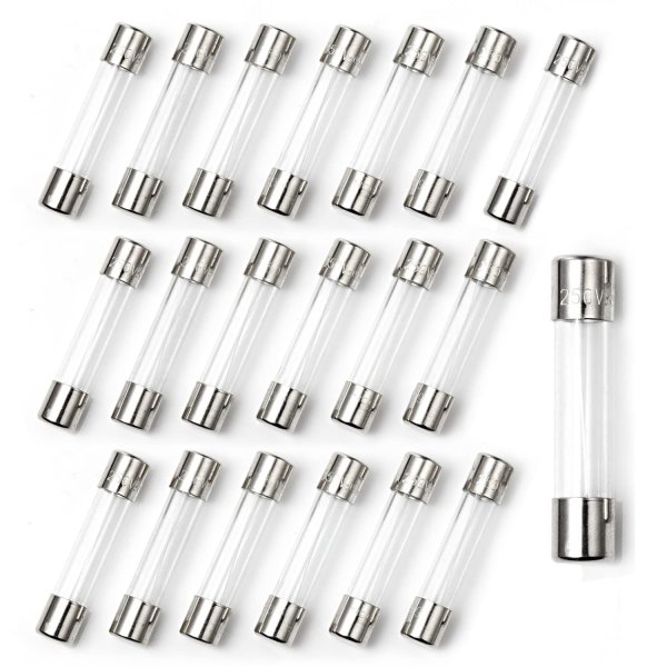 Chanzon 20pcs UL Listed 6x30mm 0.5A 250V/125V Fast Blow Glass Fuses